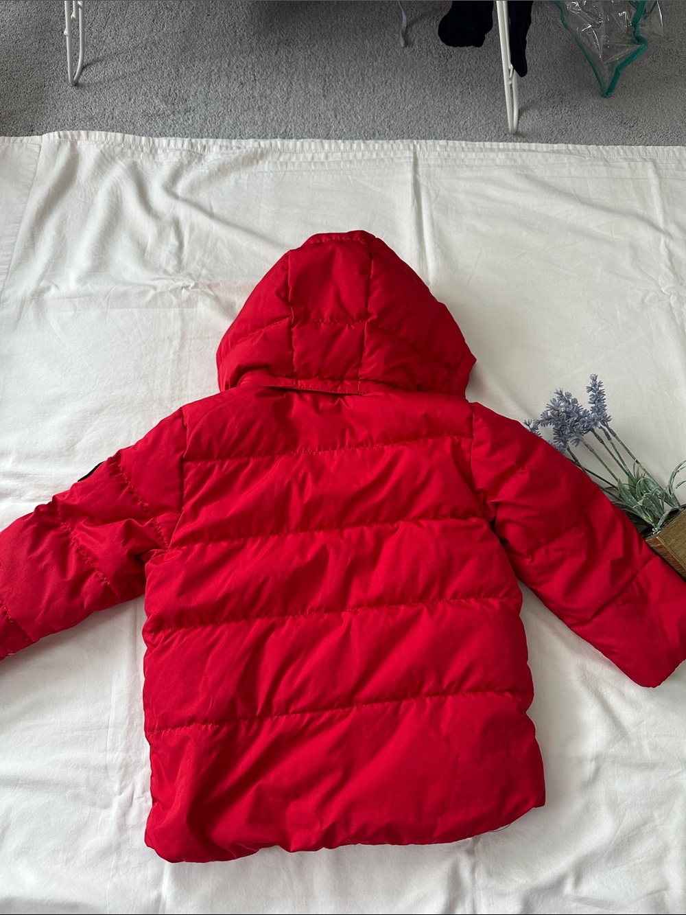 GAP Bright Red Hooded Puffer Coat for Kids - Picture 10 of 10